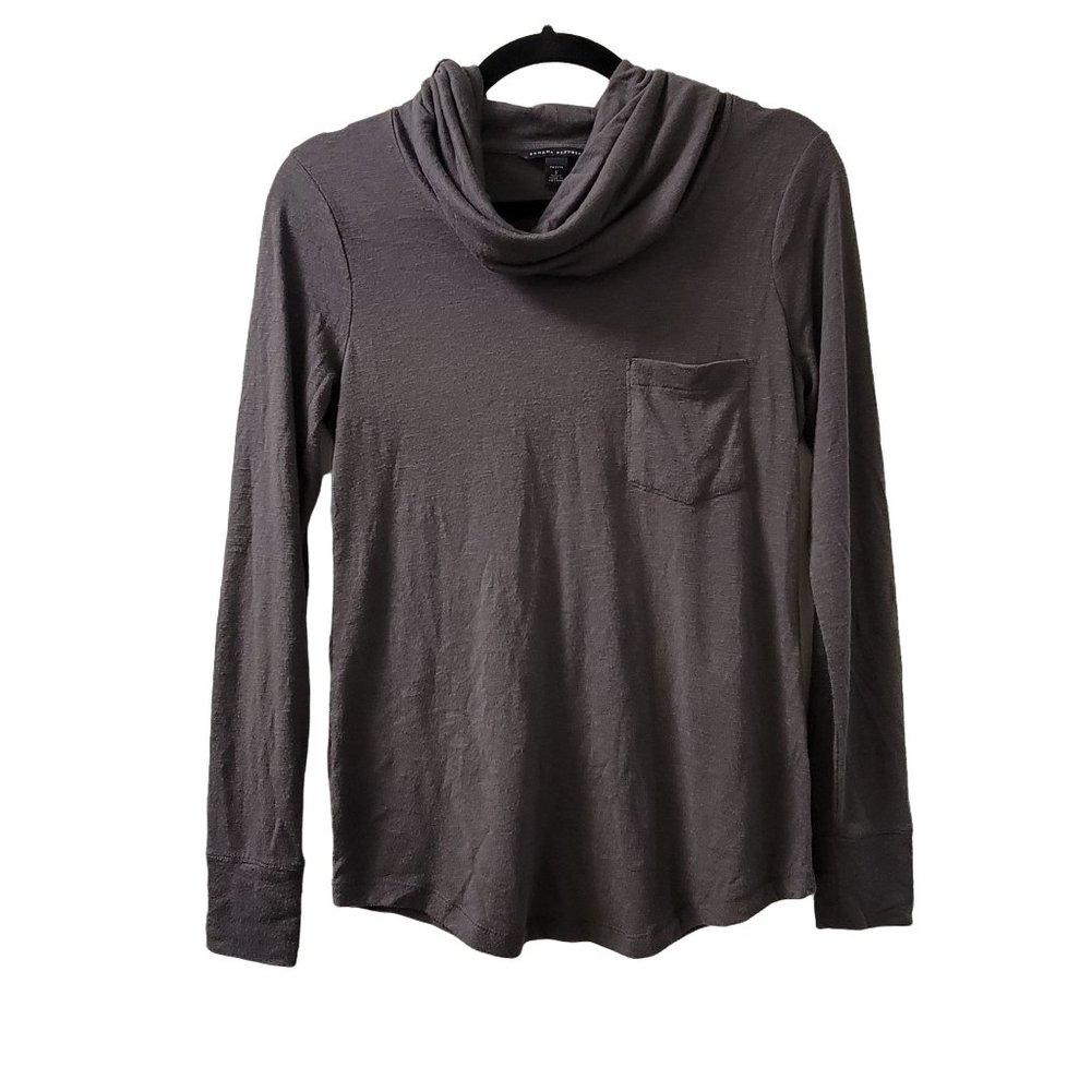Banana Republic Gray Cowl Neck Turtle Neck Long Sleeve Petite Small PS 1048
